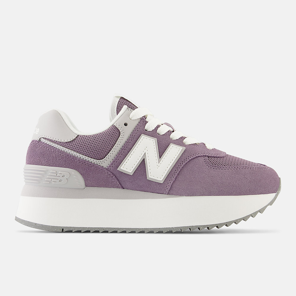 New Balance 574+ Shoes Shadow with Raincloud and White